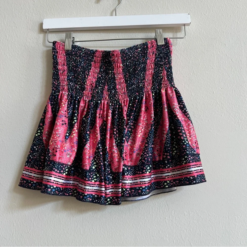 Lucky in Love Women's Long Flower Power Smocked Skirt - Picture 2 of 3